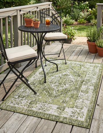 2' x 3' Easy-Clean Traditional Indoor / Outdoor Rug