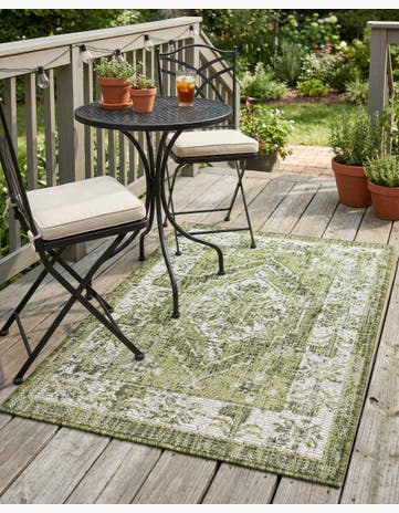 2' x 3' Easy-Clean Traditional Indoor / Outdoor Rug