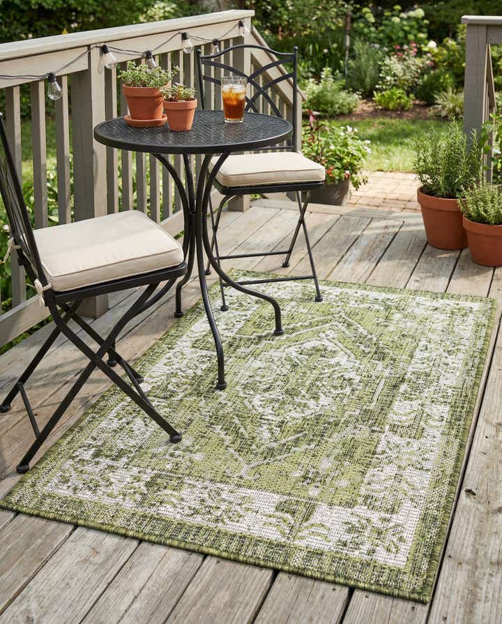2' x 3' Easy-Clean Traditional Indoor / Outdoor Rug