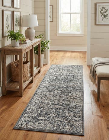 Jill Zarin Navy Blue Uptown Central Park Runner Rug