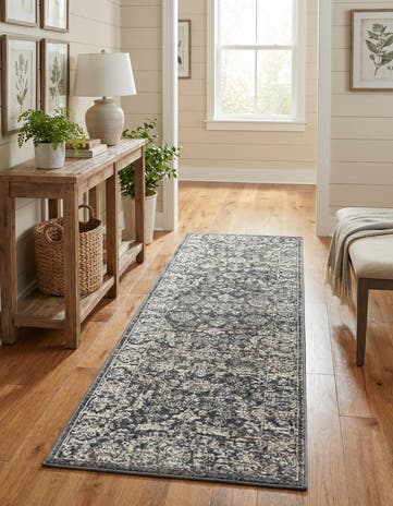 Jill Zarin Navy Blue Uptown Central Park Runner Rug