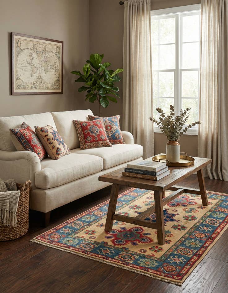 Detail image of 2' 9 x 4' 1  Hand Knotted Kazak Rug