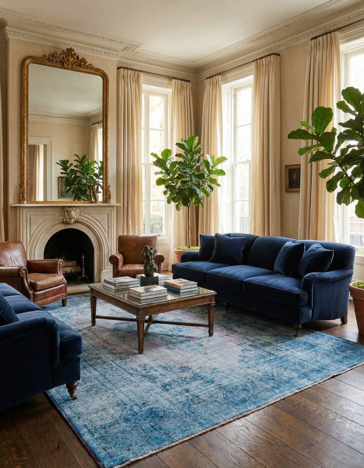 Detail image of 9' 8 x 13' 9 Vintage Royal Wool Rug