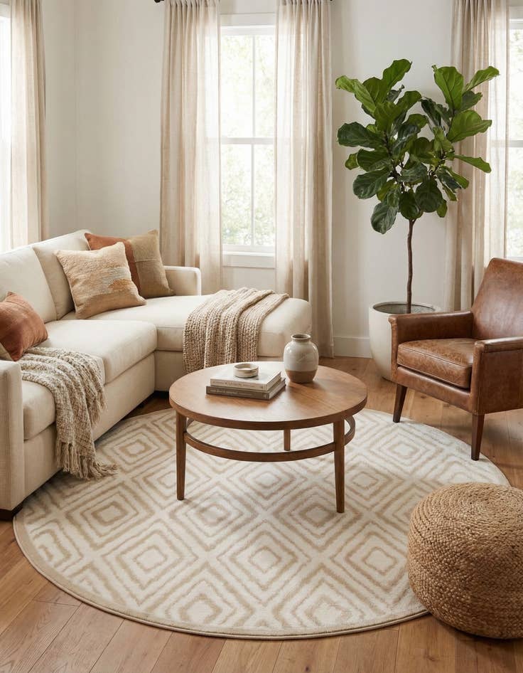 Detail image of 6' x 6' Hermitage Round Rug