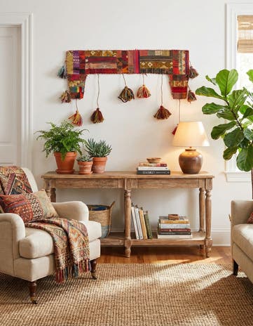 1' 9 x 4' 3 Hand Woven Wall Art Wool Rug