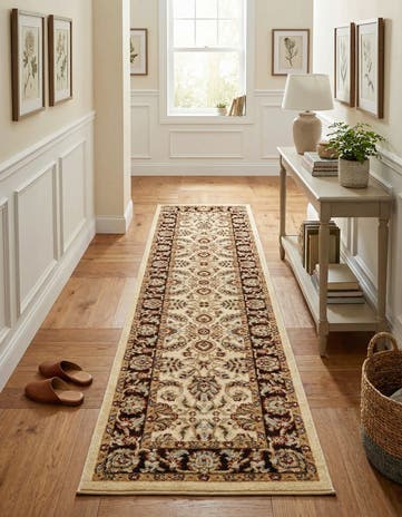 Cream Classic Agra Runner Rug