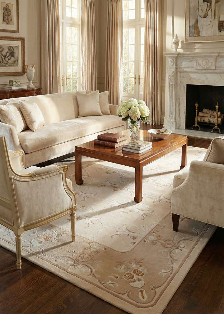 6' 9 x 9' 10 Hand Knotted Darya Wool Rug