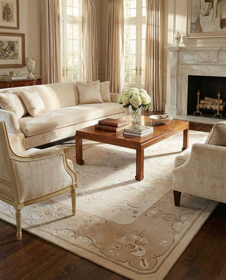 6' 9 x 9' 10 Hand Knotted Darya Wool Rug