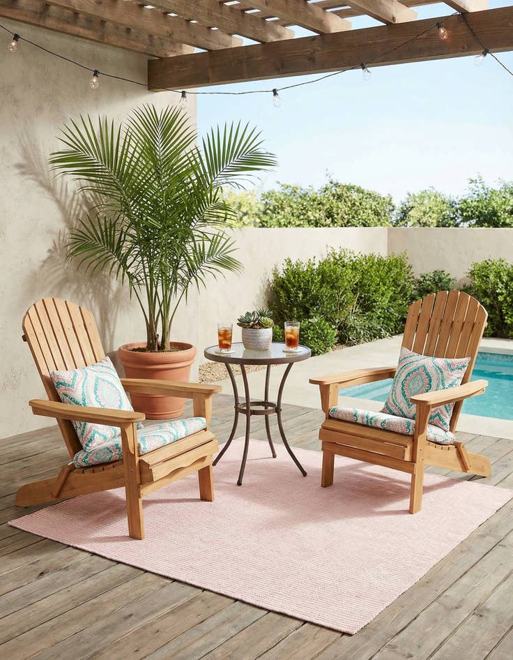Detail image of 5' 1 x 5' 1 Easy-Clean Jill Zarin Palm Springs Indoor / Outdoor Square Rug