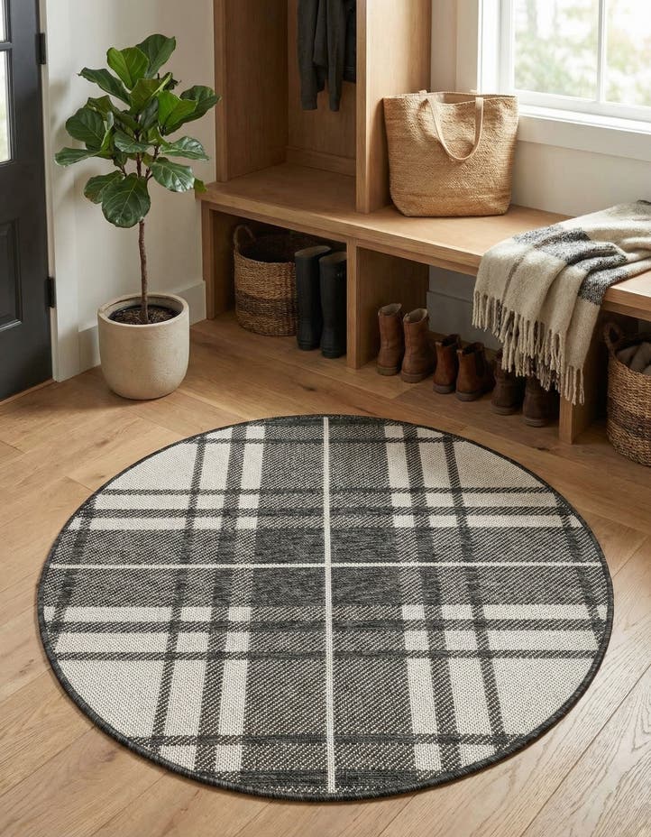 3' x 3' Easy-Clean Checkered Indoor / Outd...
