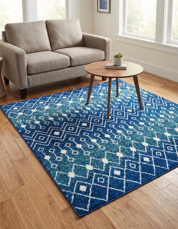 5' 3 x 5' 3 Moroccan Trellis Square Rug
