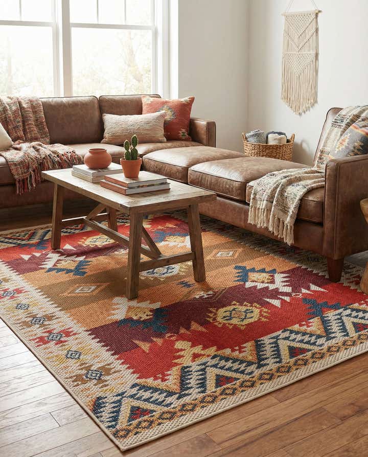 5' 3 x 8' Easy-Clean Baja Indoor / Outdoor Rug