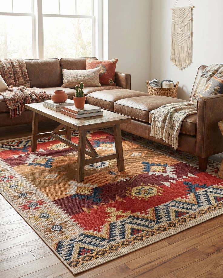 Detail image of 5' 3 x 8' Easy-Clean Baja Indoor / Outdoor Rug
