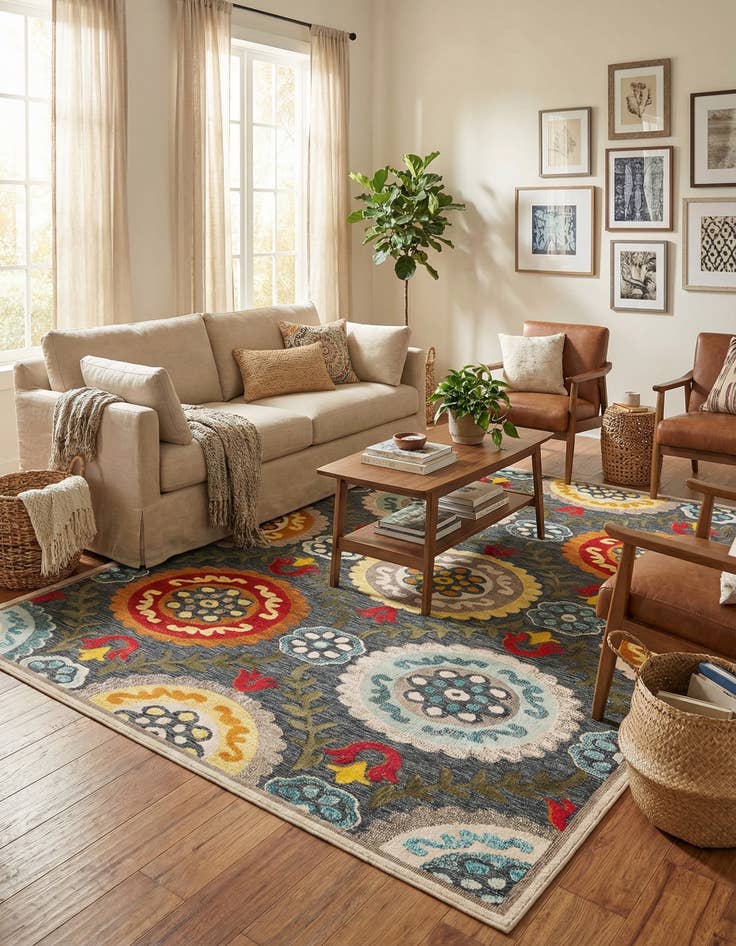 Detail image of 9' x 12' Easy-Clean Casablanca Indoor / Outdoor Rug