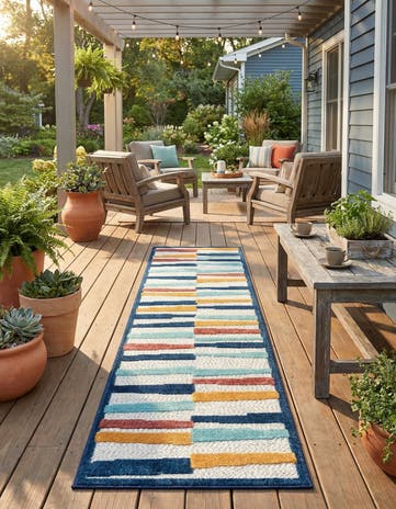 2' x 10' Easy-Clean Belize Indoor / Outdoor Runner Rug