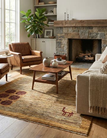 4' 1 x 6' 4 Hand Knotted Modern Ziegler Rug