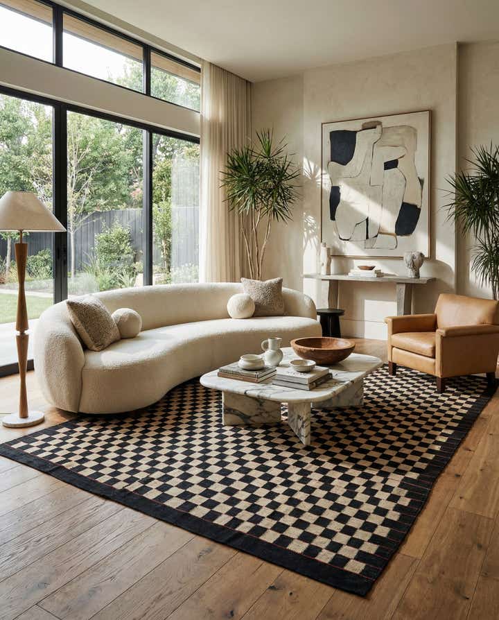 8' x 9' 7 Hand Woven Kilim Modern Wool Rug