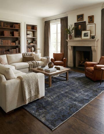 6' 1 x 8' 8 Hand Knotted Ultra Vintage Persian Wool Rug