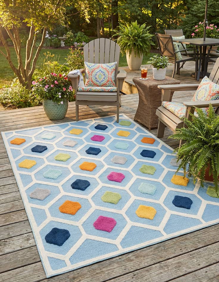 Detail image of 6' x 9'  Washable Aruba Indoor / Outdoor Rug