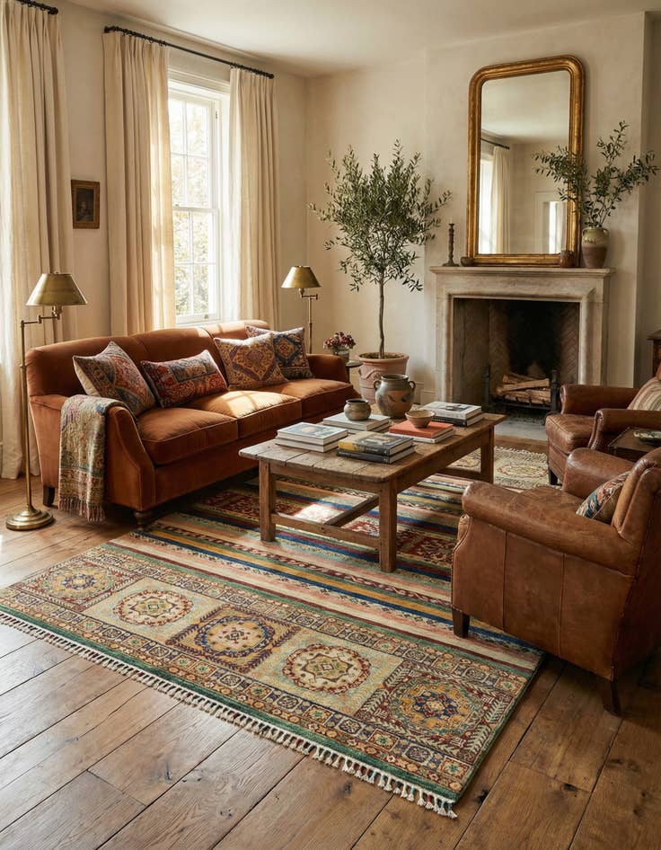 Detail image of 5' 8 x 7' 9  Hand Knotted Ariana Ziegler Rug