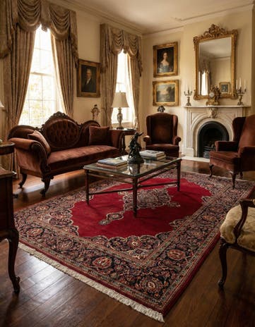 4' 6 x 7' Kashan Rug