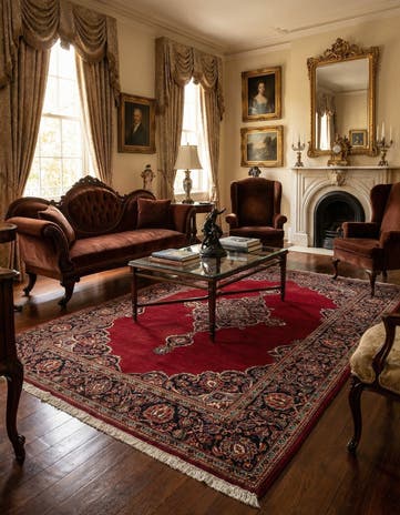 4' 6 x 7' Kashan Rug