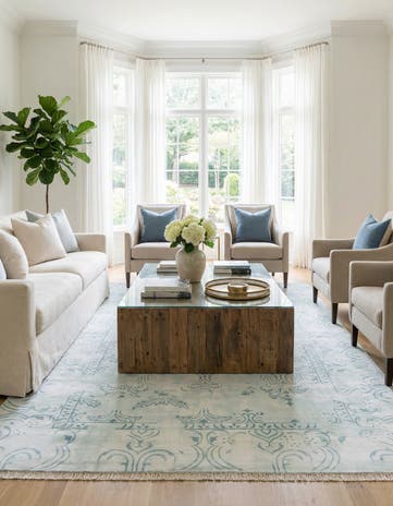 6' 7 x 9' 10 Hand Knotted Darya Wool Rug