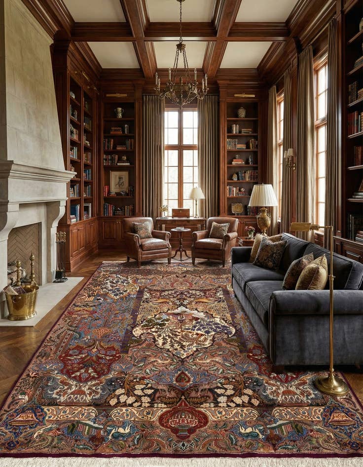 Detail image of 9' 10 x 12' 10 Kashmar Wool Rug