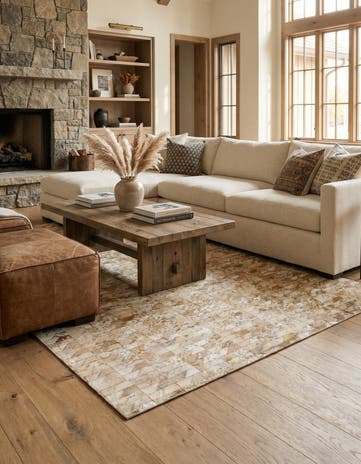 4' 8 x 6' 6 Cowhide Stocks Rug