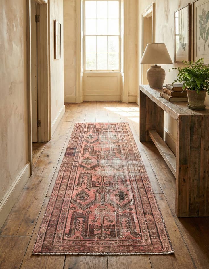 Detail image of 3' 6 x 7' 6  Hand Knotted Ultra Vintage Persian Wool Runner Rug