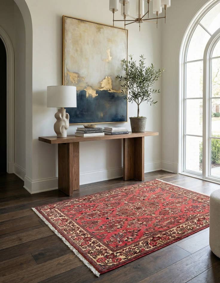 Detail image of  4' x 4' 2 Sarouk Square Rug