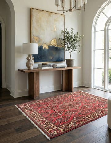 4' x 4' 2 Sarouk Square Rug