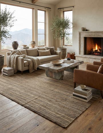 8' x 10' Hand Knotted Marok Kilim Rug