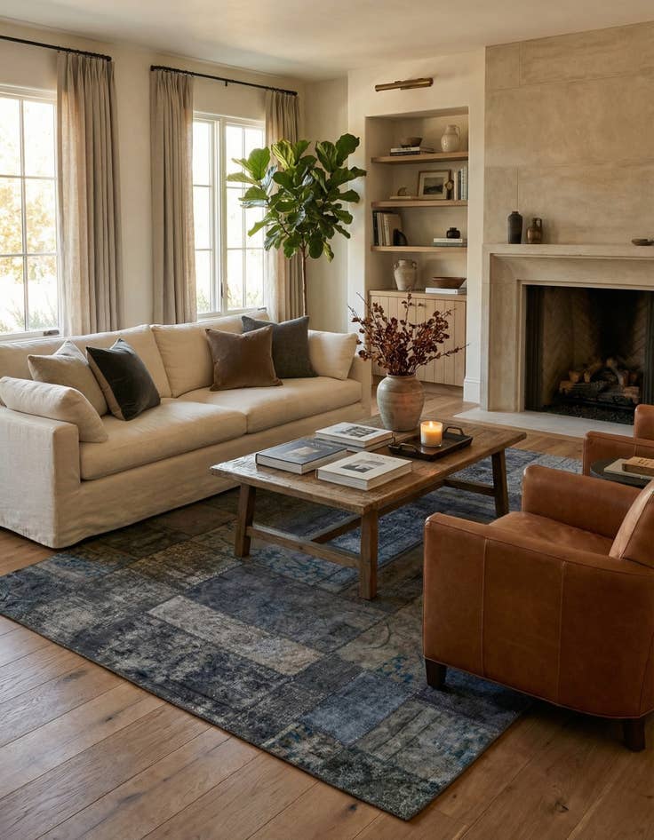 Detail image of 6' 8 x 9' 8  Hand Knotted Ultra Vintage Persian Wool Rug