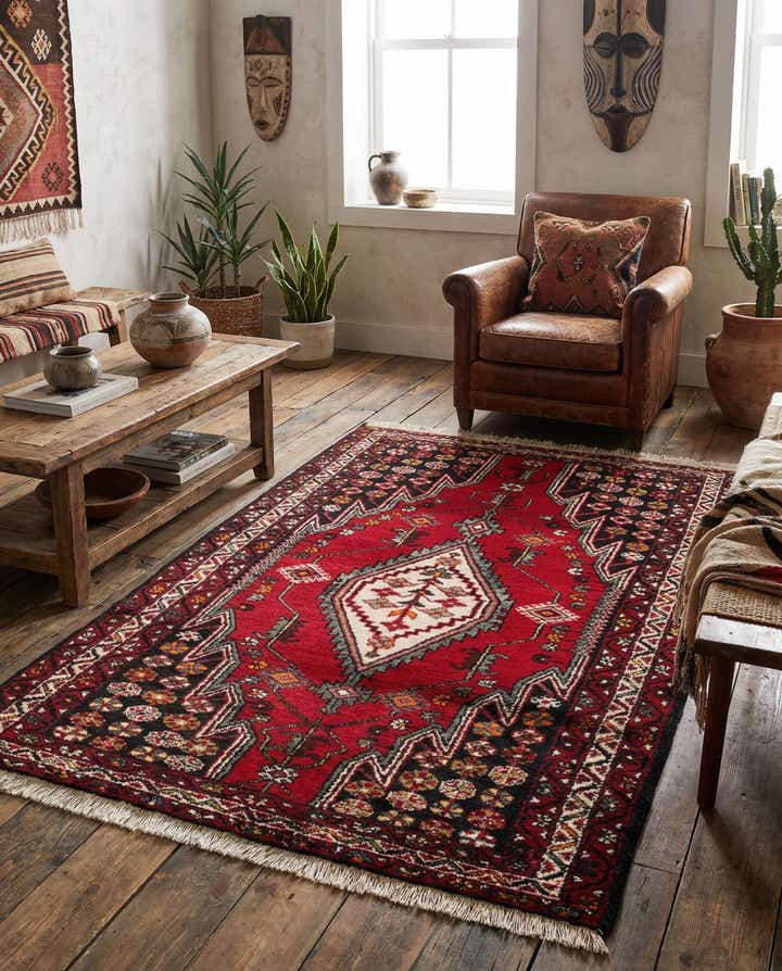 4' 1 x 6' 5 Hand Knotted Anatolian Oriental Wool Rug