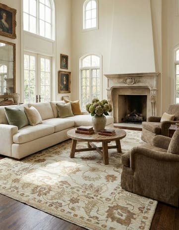 11' 5 x 16' 2 Hand Knotted Oushak Wool Rug