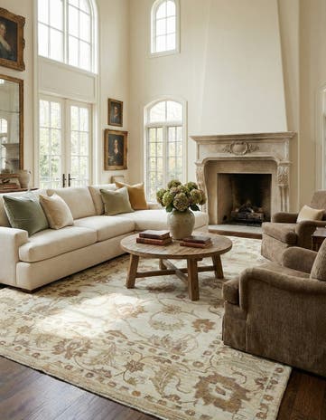 11' 5 x 16' 2 Hand Knotted Oushak Wool Rug