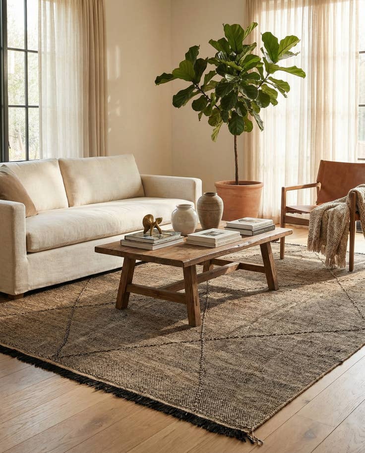 Detail image of 8' 4 x 10' Hand Knotted Moroccan Wool Rug