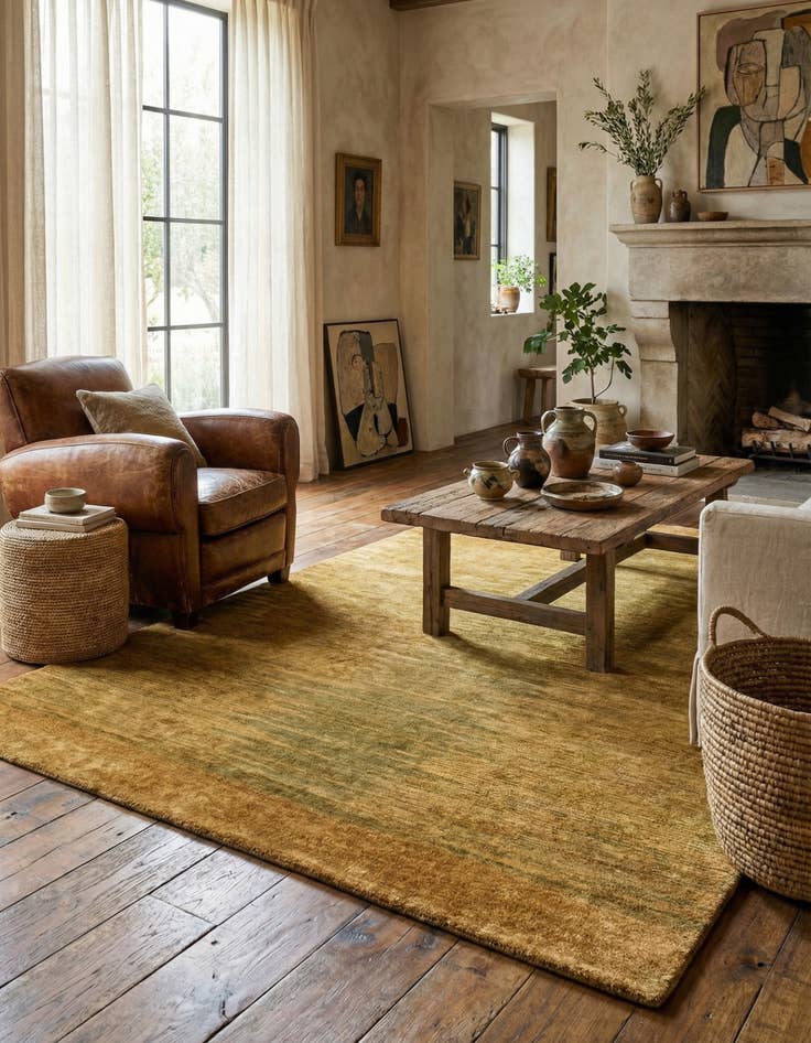 Detail image of 4' x 5' 10 Gabbeh Wool Rug