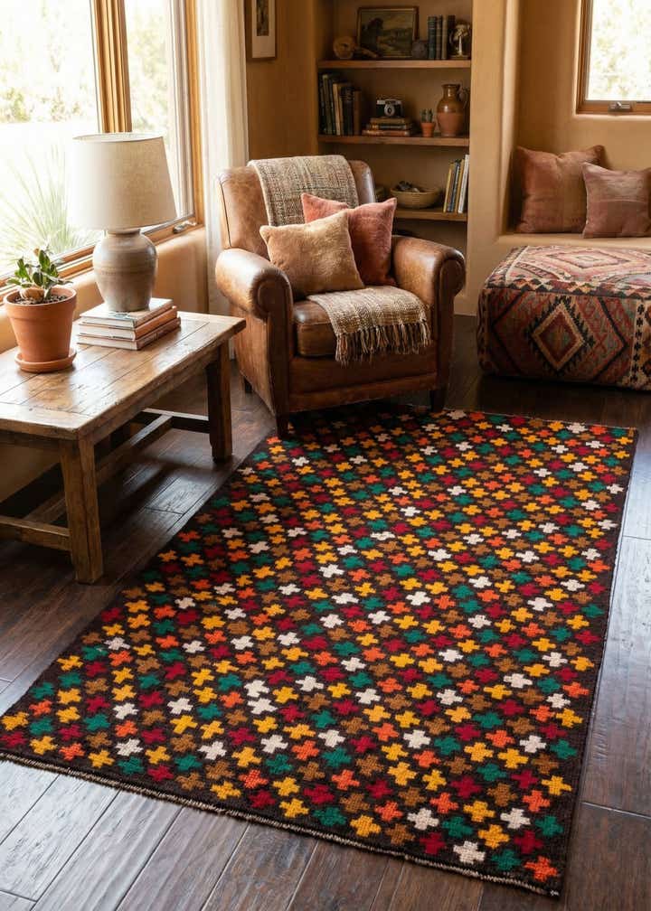 3' 9 x 6' 1 Hand Knotted Balouch Wool Rug