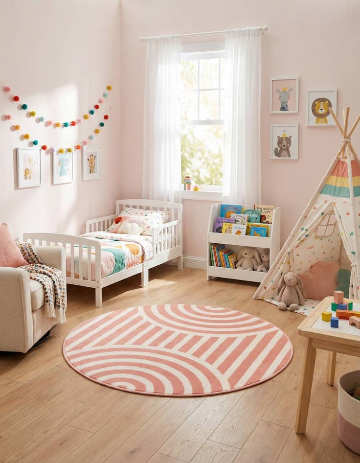 Detail image of 3' x 3' Whimsy Kids Round Rug