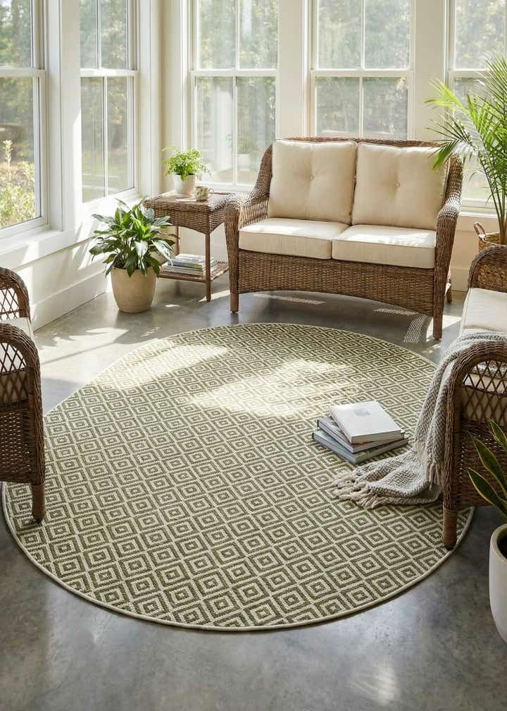 7' 10 x 10' Easy-Clean Jill Zarin Costa Rica Indoor / Outdoor Oval Rug