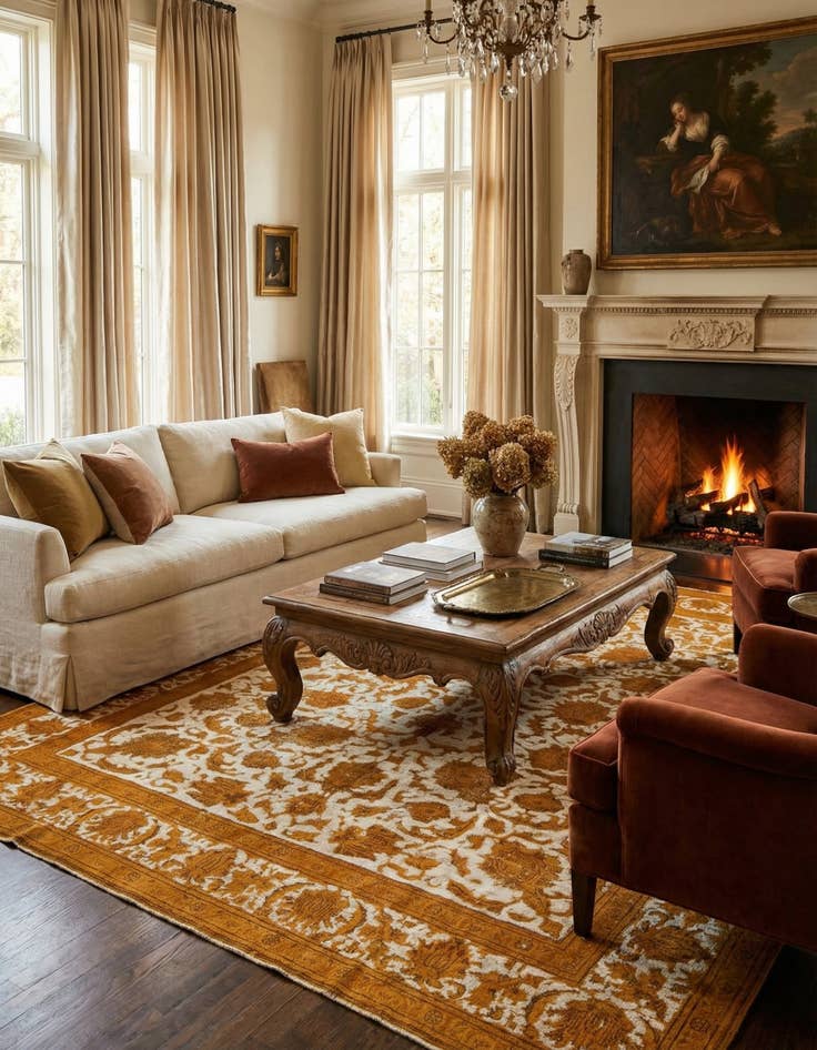Detail image of 9' 6 x 12' 7 Hand Knotted Ultra Vintage Persian Wool Rug