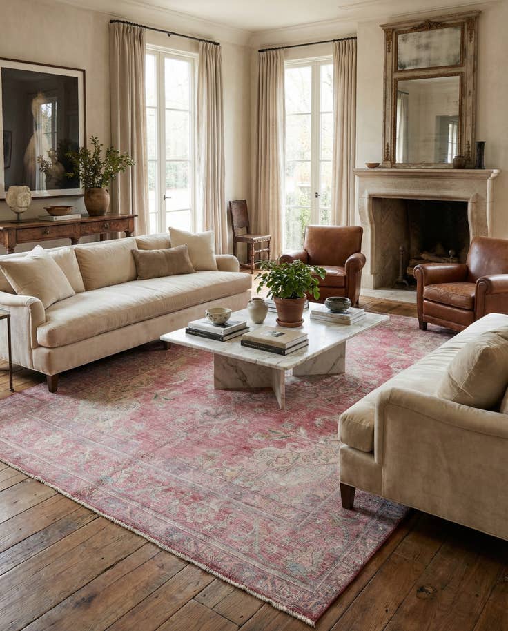 Detail image of 7' 10 x 11' 1 Hand Knotted Ultra Vintage Persian Wool Rug