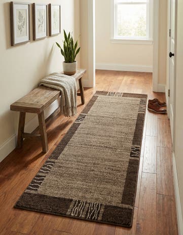 Dark Beige Angelica Runner Rug