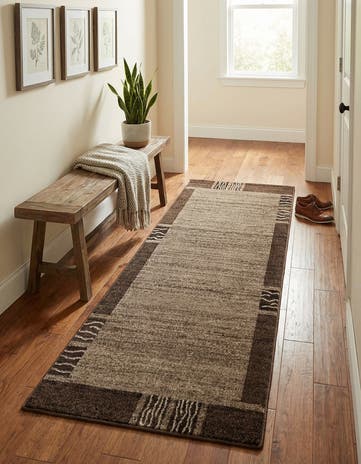 Dark Beige Angelica Runner Rug
