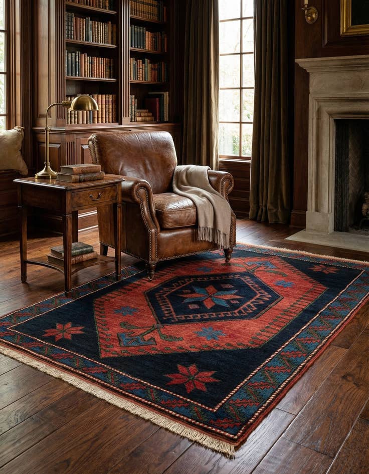 Detail image of 4' 8 x 6' 2 Kazak Rug