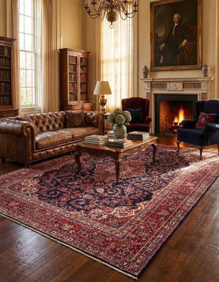 Detail image of 8' 8 x 12' Hamedan Rug