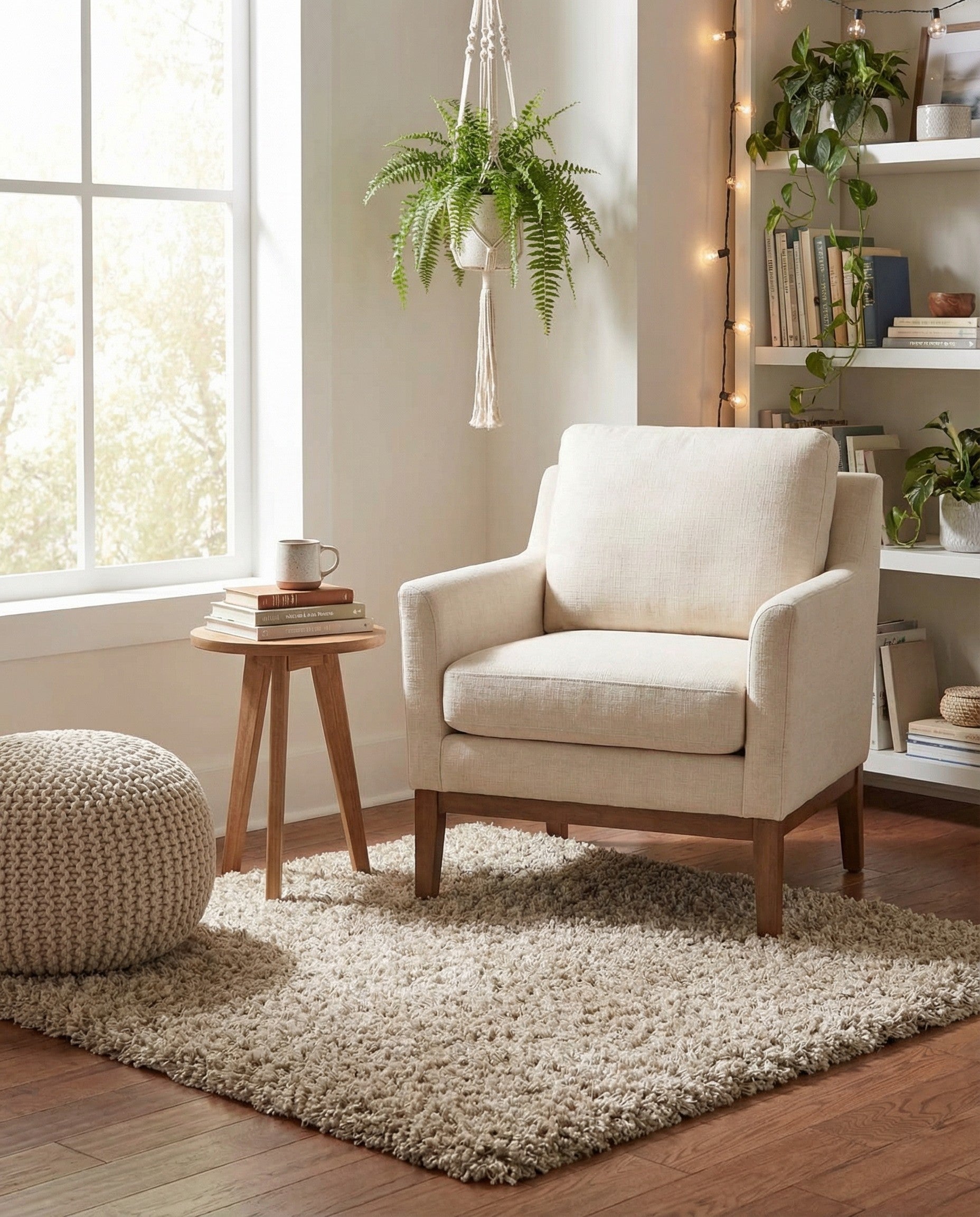  3' x 3' Solid Shag Square Rug