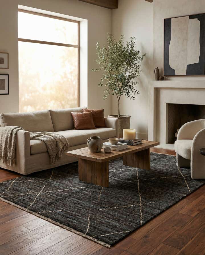 5' x 7' 4 Hand Knotted Moroccan Wool Rug